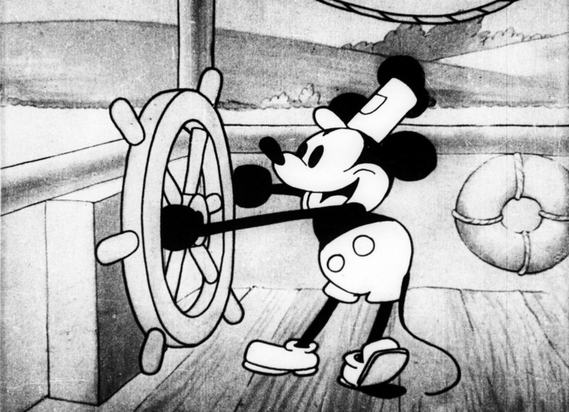 『蒸気船ウィリー』のミッキーマウス